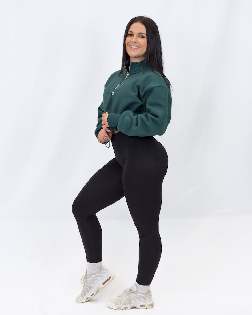 Seeker 1/4 zip - Forest Green